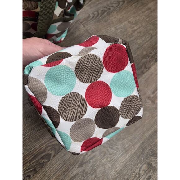 THIRTY-ONE Small Colorful Polka Dot Carrying Bag & Tote Lot of 2 - Picture 7 of 8